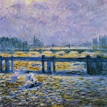 NEin, f021 rEflExionEn auf dEr thEmsE, charing cross bridgE, monEt bErühmtE malErEi, EuropäischEs landschaftsölgEmäldE