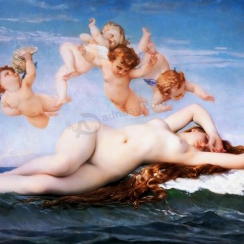 NO,R009，The Birth of Venus, European Classical Figure Oil Painting， Living Room Bedroom and Hotel Decorative Painting