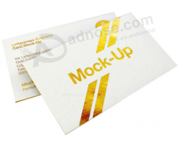 Cartão de visitas de papel por atacado do negócio com folha de ouro