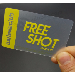 Durable Side Frosted Transparent Visiting Card Custom