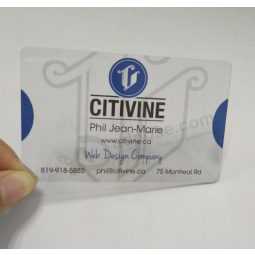 Carte de visite d'affaires en plastique pvc design de mode