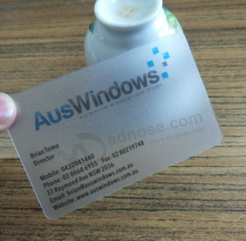 Clear transparent visiting business card manufacturer