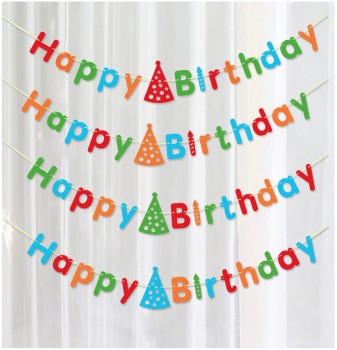 Venta caliente feliz cumpleaños carta cumpleaños banner colgando decoraciones