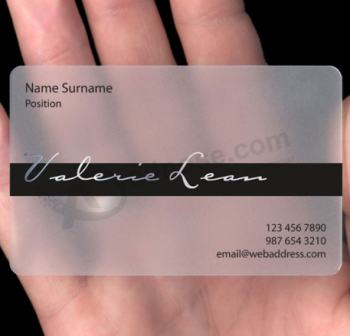 china supplier transparent plastic business calling card