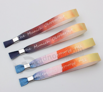 Bracelets de festival musical en polyester tissé avec design