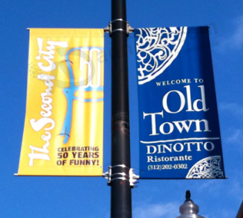 Banner de pólo de avenida ornamental downstreet para patrocinador