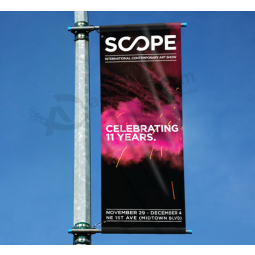 Anuncio de vinilo hecho street flag pole flex banners para la venta