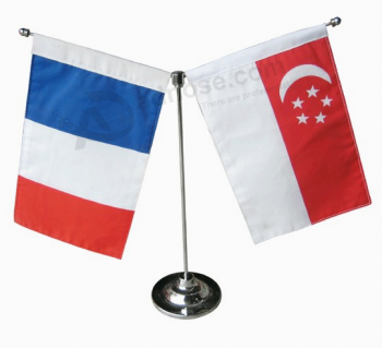 Oem promotionele landen polyester kantoor decoratieve tafel vlag