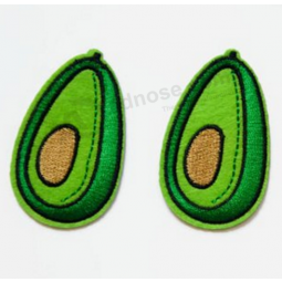 Bordado de patch padrão de abacate popular costurar em manchas de frutas