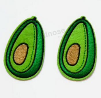 Famoso ricamo patch di avocado cucito su patch di frutta