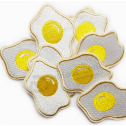 Bonito ovo padrão 3d bordado emblemas patches personalizados