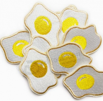 Bonito ovo padrão 3d bordado emblemas patches personalizados