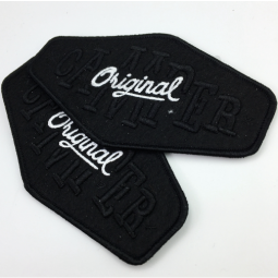 High quality custom embroidered sew on badge for clothing