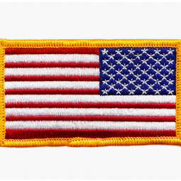 Patch drapeau américain brodé avec du fer sur le support