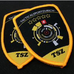 Custom security iron on embroidered badges for jacket