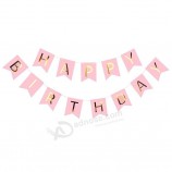 Happy Birthday Letter Paper Garland Bunting Banner Birthday Party Decoration