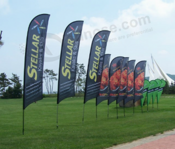 Wholesale Polyester Feather Swooper Flag with Stand