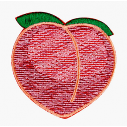 Twill fabric iron on fruit patches custom embroidery patch