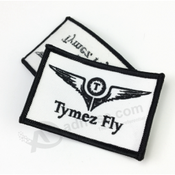 Custom embroidered stick-on patches textile woven patches