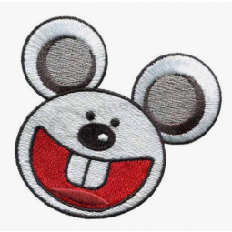 Custom shape embroidery patches iron on cartoon patch