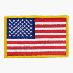 Embroidered USA flag patches iron on embroidery flag patch