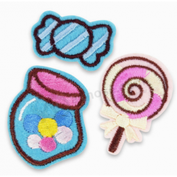 Custom shape cheap embroidery patches for kids