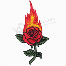 Decorative clothes/ bag/ shoes iron-on woven rose patches