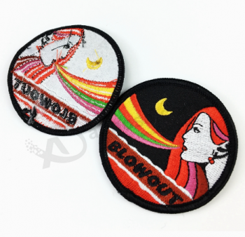 Fashion custom embroidery woven label patch for garment