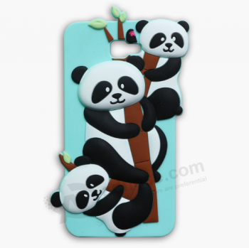 Nieuwe 3D-mooie panda klimmen boom ontwerp siliconen behuizing
