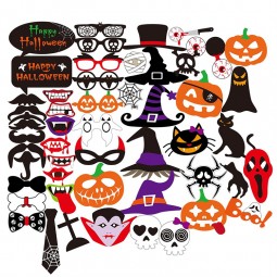 52 Pieces Halloween Photo Booth Props DIY Kit Funny Photo Booth