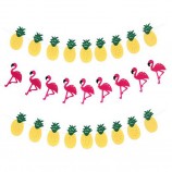 9pcs/Set Flamingo Banner Pineapple Banner Bachelorette Party Garland Banners Hawaiian Party Flaminglo Decoration