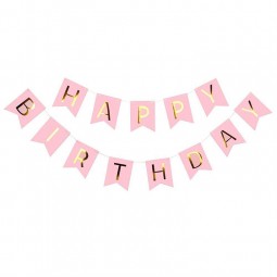 Happy Birthday Letter Paper Garland Bunting Banner Birthday Party Decoration