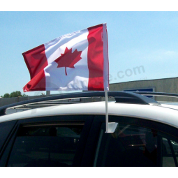 Drapeau de fenêtre de voiture de vente mini canada avec pôle