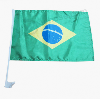 Drapeaux de voiture de coupe du monde de sublimation du brésil, drapeaux d'air pour la voiture