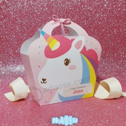 Bolsas de favor de fiesta unicornio-Bolsas de regalo de caramelo de un tratamiento de papel de unicornio para fiesta de cumpleaños de unicornio mágico suministros decoración