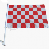 Cheap custom car flag with plastic pole manufacturer with high quality and any size