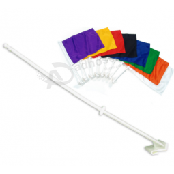 Polyester Blank Car Flag With Plastic Stick