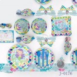 Mermaid party decoration pack serve 16 piatti tovaglie tovaglioli tazze mermaid party supplies