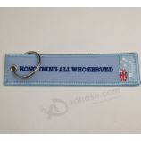 Factory Design Your Own Embroidered Key Tag