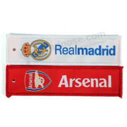 Double Logo Design Fabric Embroidery Keychain For Air Plane