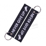 cheap embroidery customized double sided key chains