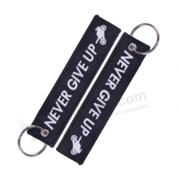 cheap embroidery customized double sided key chains