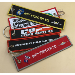 China Supplier Wholesale custom embroidered keychain