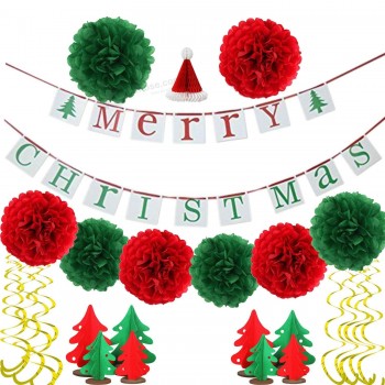 Merry Christmas Banners Hanging Bunting Garlands for Holiday Party Outdoor Decoration for Christmas Party By Kubert