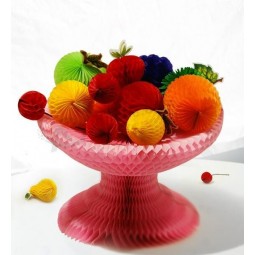 Garten liefert Seidenpapier Waben Früchte Dekorationen Tisch Herz festlichen Papier Obstschale Kit kreative Heimat Party