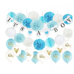 32추신 Baby Shower Decorations for Boy It's a Boy Bunting Banner, Oh Baby Ballons for baby shower decoration