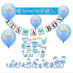 Baby Shower Decorations for Boy It's A Boy Banner Mummy Sash