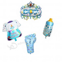 Balões da folha do partido de chá de fraldas decorações do balão miúdos frasco de leite pés roupa ballons quartos dos miúdos decoração