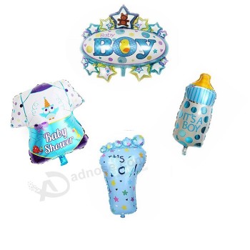 Globos de papel aluminio fiesta de bienvenida al bebé decoraciones con globos niños botella de leche pies ropa decoración de habitaciones infantiles
