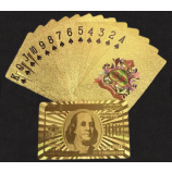 Paper Material Advertising Poker Type gold playing cards